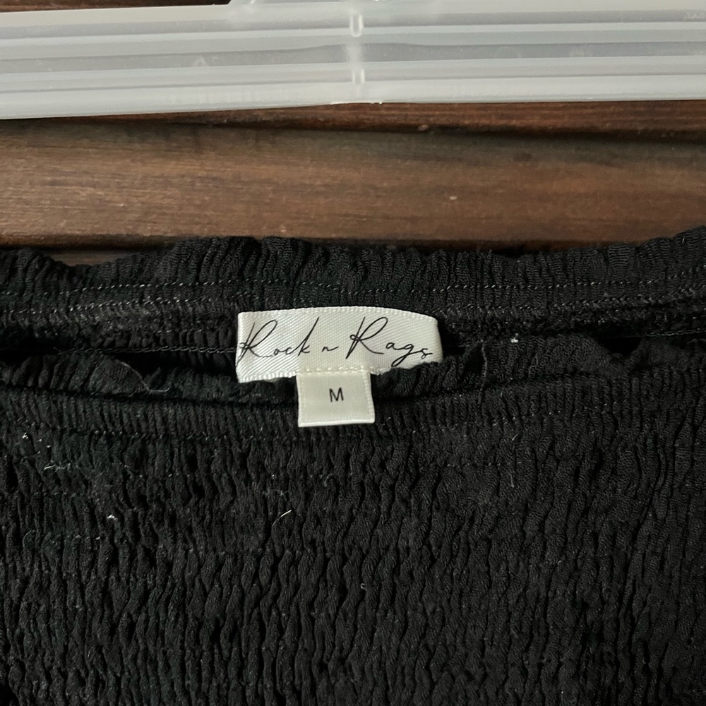 Rock N Rags Black Ruffled Mini Skort - Picture 3 of 4